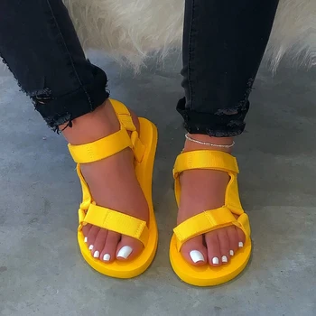 

Dropshipping Ladies Outdoor Beach Slippers 2020 New Women Spring Summer New Soft-slip Non-slip Sandals Foam Sole Durable Sandals