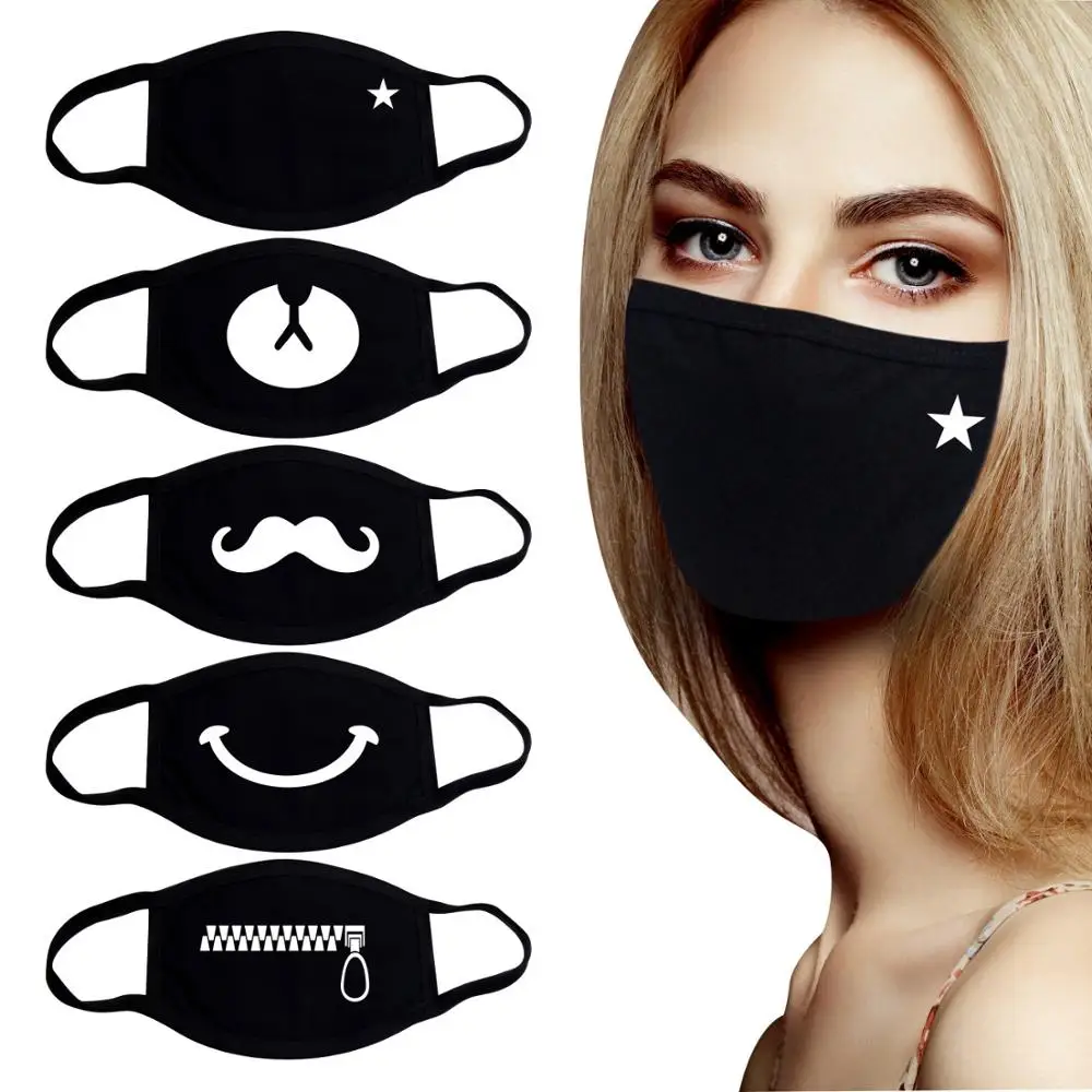 Men Women Cotton Face Mask Winter Cute Teeth Smile Skull Bear Creative Travel Mouth Decorative Dust New Design