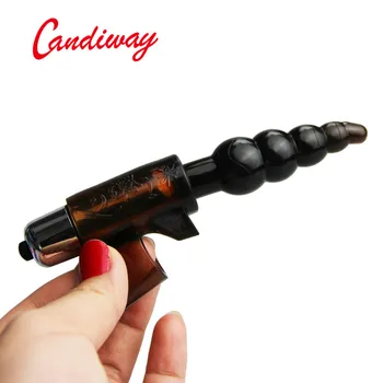 Candiway Tiny Beads Vibrator Finger Loop Clitoris Massager G Spot Anal Plug Waterproof Masturbation Adult Sex Toys For women 2