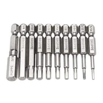 

10Pcs Hex Key Allen Bit Set Quick Change Connect Impact Driver Power Drill Hex Key Allen Bit Long Allen Bit Set