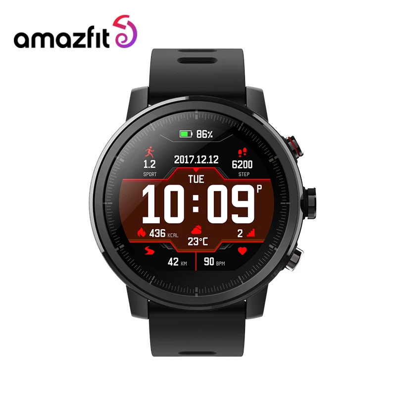 Oryginalny Amazfit Stratos Smartwatch GPS 5ATM wodoodporna odkryty inteligentny zegarek liczba kalorii dla Android iOS telefon