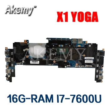 

16822-1 Laptop motherboard For Lenovo Thinkpad X1-Carbon 2017 original mainboard 16G-RAM I7-7600U