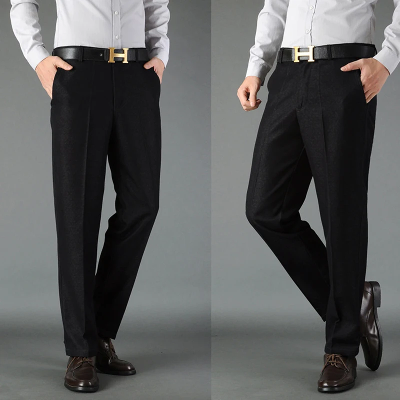 

Men Suit Pants Spring Autumn Man Dress pantalon Business Office Work Classic Trousers Male Wedding Suits Pant