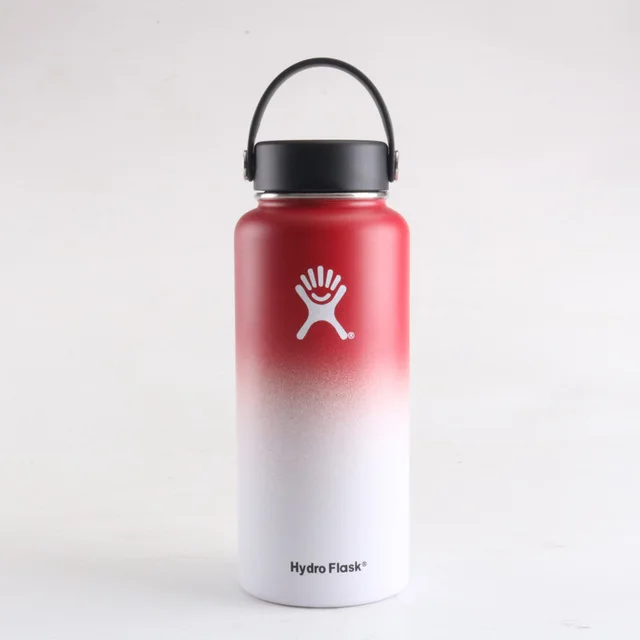 20 32oz/40oz Stainless Steel Water Bottle Hydro Flask Water Bottle Vacuum Insulated Wide Mouth Travel Portable Thermal Bottle - Цвет: 20