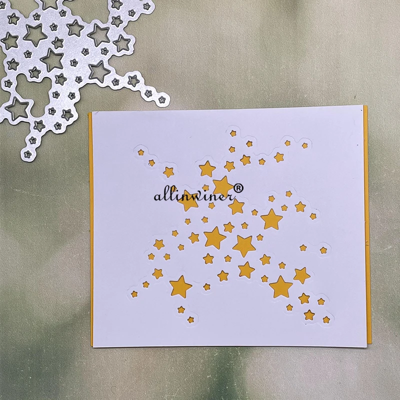 Irregular Background Of Stars Metal Cutting Dies Stencils Die Cut For