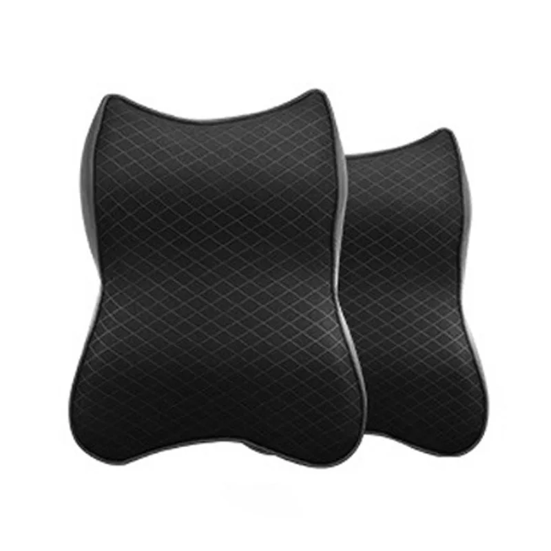 36*30cm Black Car Seat Headrest Breathable mesh fabric memory foam Car interior decoration Head Neck Rest relieve stress