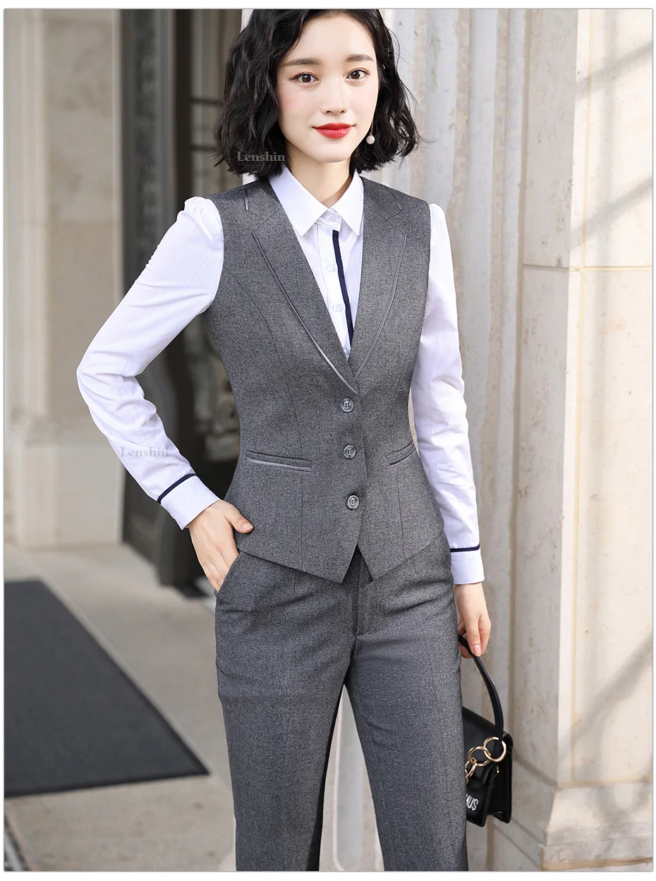 Lenshin Women Quality Suit Set Office Ladies Work Wear Women OL Pant ...