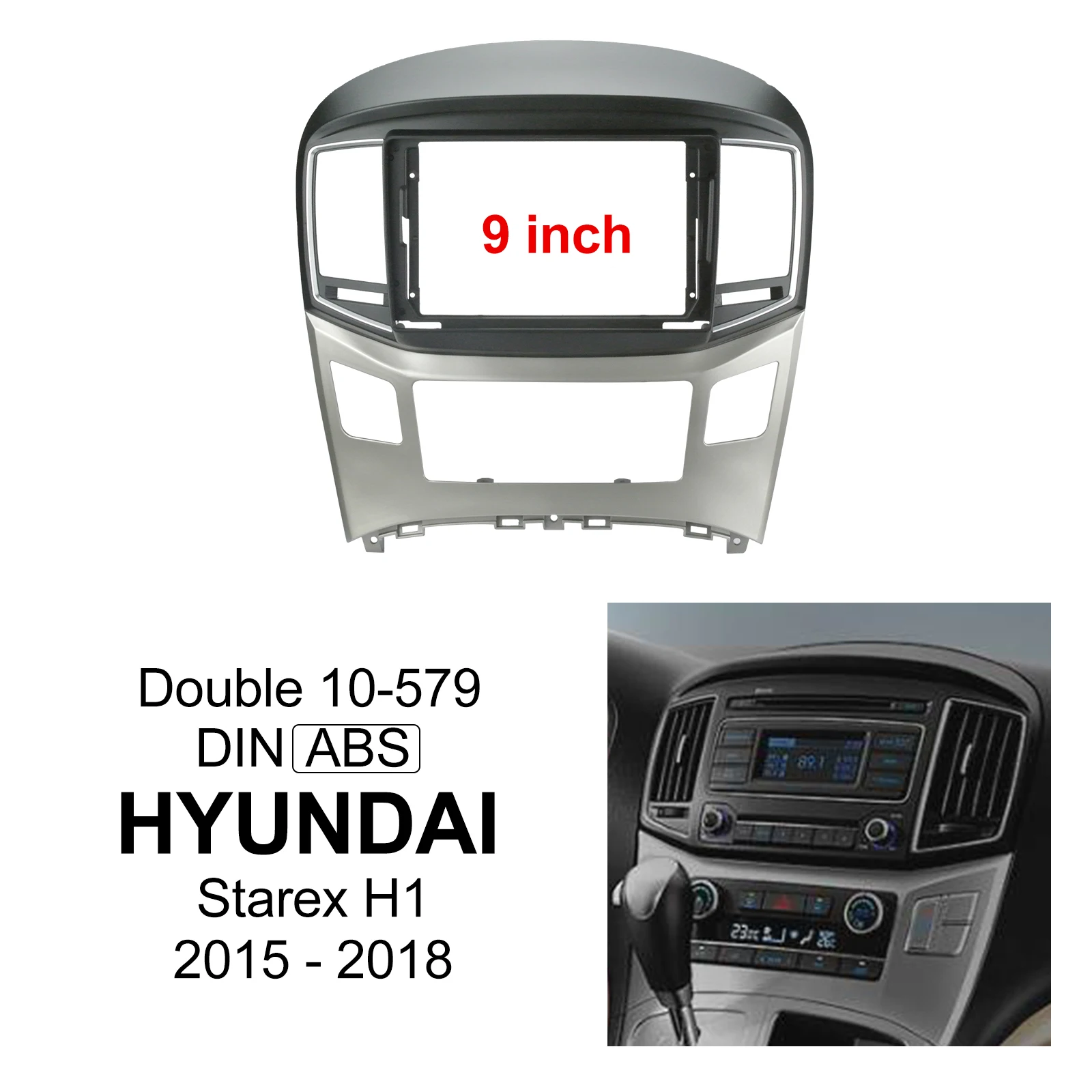 9&quot Car radio Fascia Frame Facials Install Panel Dashboard Trim Kit for Hyundai H1 Starex iLoad iMax H300 H100 2016-2018 | Автомобили и
