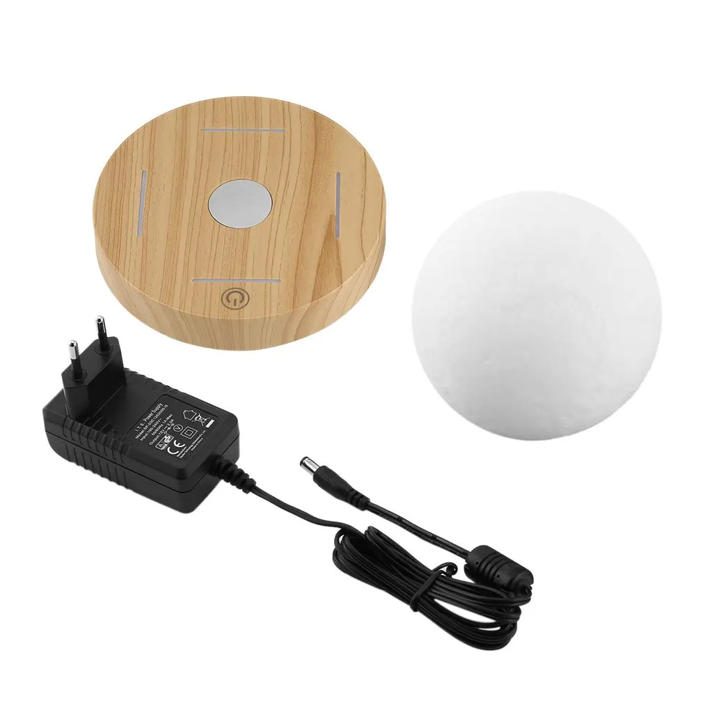 

Magnetic Levitating 3D Moon Lamp 360 rotated Wooden Base 10cm Night Lamp Floating Romantic Light Home Decoration for Bedroom