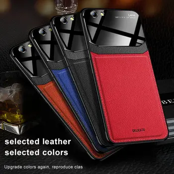 

10PCS/LOT Back Phone Case For OPPO R9 R9S R11 R11S Plus R17 Organic PC Grained Skin Pattern Leather Cover Coque