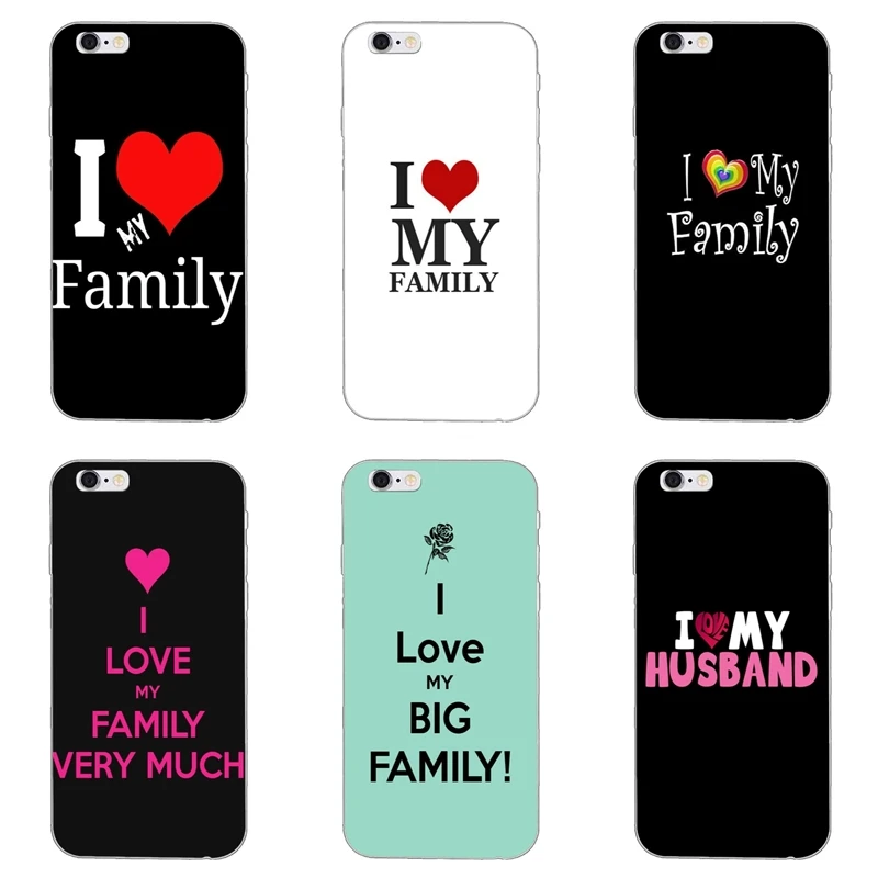 I love my family аксессуары чехол для телефона iPhone 11 Pro XS Max XR X 8 7 6 6S Plus 5 5S SE 4s 4 iPod Touch |