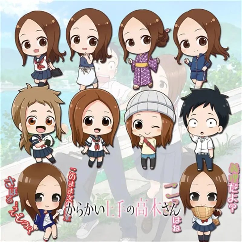 Аниме Teasing Master Takagi san Nishikata Косплей двухсторонний акриловый брелок в виде фигуры