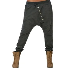 Casual Hip Hop Pant Pantalones Mujer High Elastic Waist Pockets Harem Pants Women Loose Pocket Turnip Trousers Pantalones Mujer
