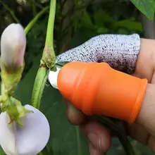 1 набор перчаток для сбора перца, силиконовый нож для большого пальца, защита для пальцев, сельскохозяйственный нож для сбора бобов и овощей