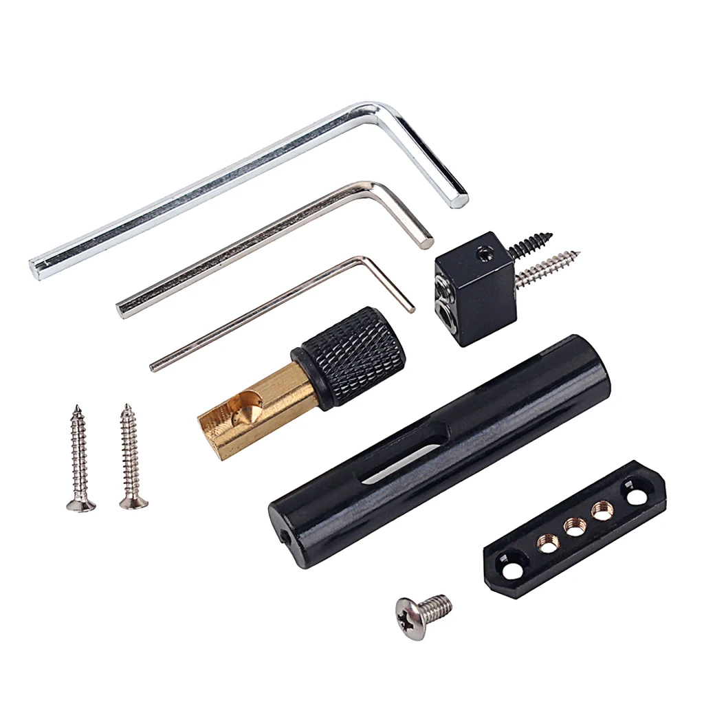 Nickel Black Single Headless Bass Bridge Set Tool for Parts Accessories | Спорт и развлечения