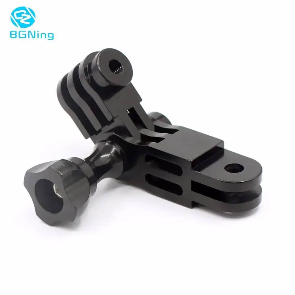 BGNing CNC Алюминиевый Трехходовой поворотный кронштейн адаптер для GOPRO 8 7 6 5 SJCAM Xiaoyi
