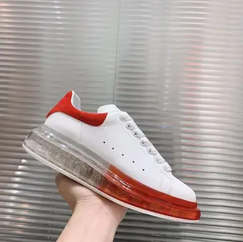 

xiakuanyuanshanshan with the same Shuichang white shoes female leather leather increase thick bottom cake sneakers women
