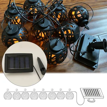 

Outdoor Lantern Solar Flame Lantern String Lights For Garden Yard Fence Patio Terrace LED Solar Light Garden Party Decor Lights