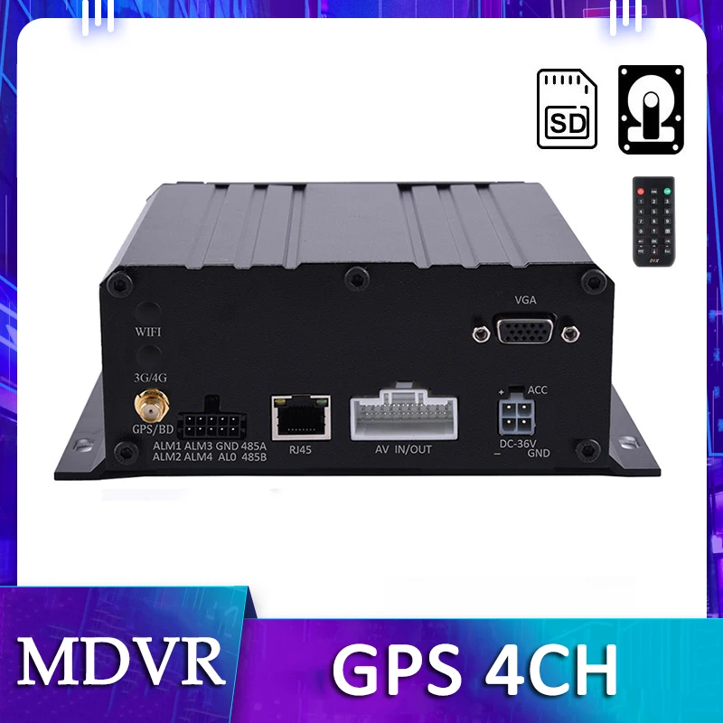 Система видеонаблюдения 4CH HDD MDVR H.264 GPS Mobile DVR AHD CCTV | Безопасность и защита