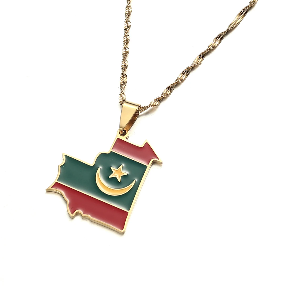 Mauritania Map Pendant Necklace for Women Mauritanian Jewelry Maps Gifts 5