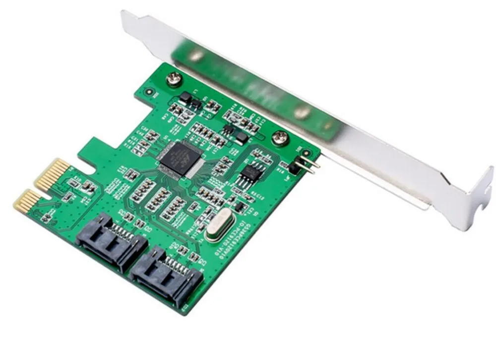 Контроллер PCIe SATA 2 порта PCI express 3 Карта контроллера SSD адаптер sata pcie x1 6 Гбит/с Marvel