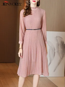 

Dress 2020 New Style WOMEN'S Spring Chiffon Young-Style French Elegant Slim Fit Western Style Polka Dot Women's