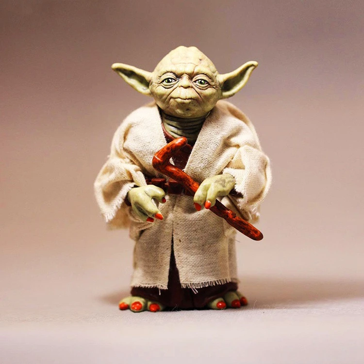 Star Wars Jedi Knight Yoda With Lightsaber Mini PVC Action Figure Model Toy 