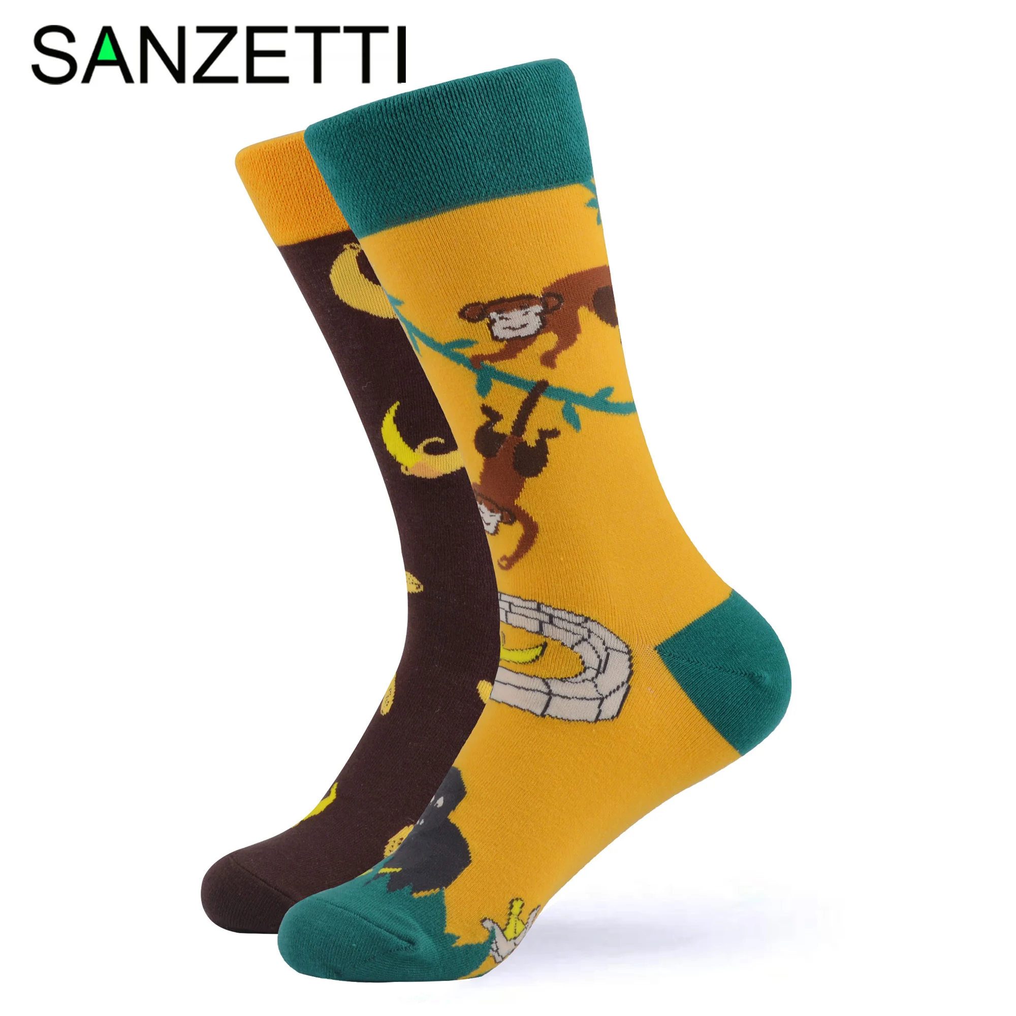 SANZETTI/1 новая пара разноцветных ярких женских носков новинка милые вечерние носки