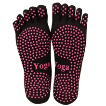 Разделение носком; забавные Женские носочки Теплые трикотажные носки для йоги тренажерного зала Нескользящие массажные нескользящие носки с пальцами полный захват носки каблук с черным низом