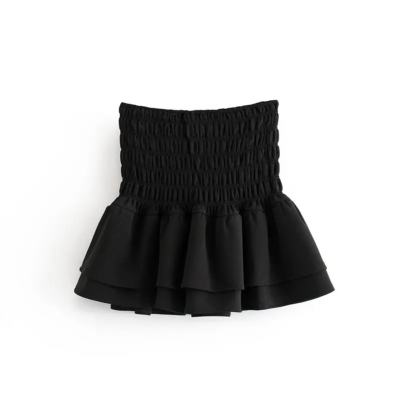 Новые женские милые черные эластичный лоскутный Пояс Плиссированные Мини юбки faldas mujer женские шикарные повседневные летние юбки QUN463