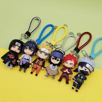 

Naruto Acrylic Key Chain Kakashi Gaara Sasuke Akatsuki Members Keychain Itachi Pendants Keyring Cosplay Gift