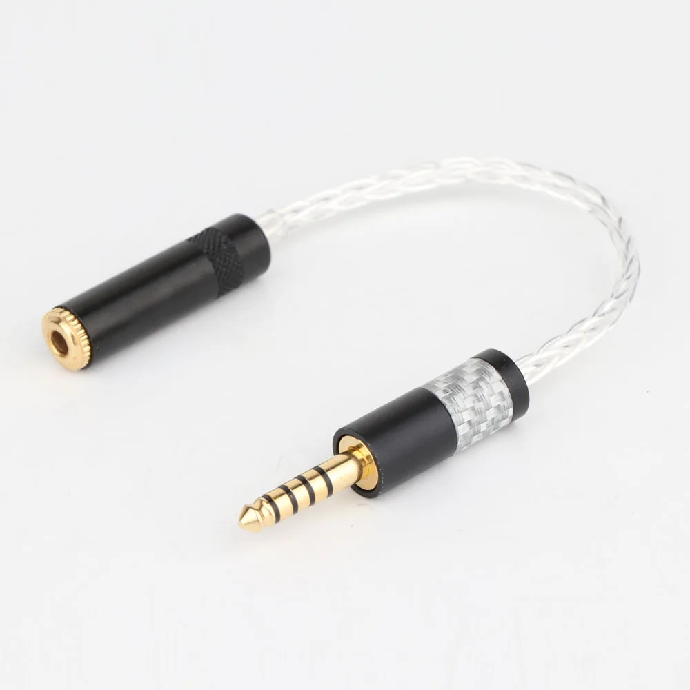 

HIFI 4.4MM Balanced Headphone Adapter Audio Cable 4.4 to 3.5mm Female 3.5mm Female to 4.4mm Male HIfi Music