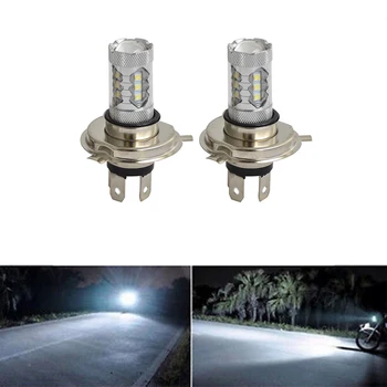 

BEVINSEE 2pcs 80W 16 LEDs Super White Headlights Bulbs For Yamaha YFZ350 YFZ450 400 450 350 125 Snowmobiles Universal models