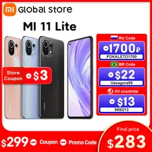 Global Version Xiaomi Mi 11 Lite 64GB /128GB NFC 4G Smartphone Snapdragon 732G Octa Core 64MP Rear Camera 157g Light