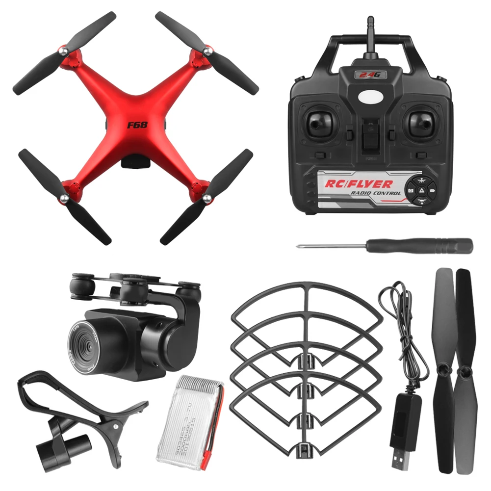 Новейший Радиоуправляемый Дрон F68 Pro квадрокоптер мини трекер профессиональный