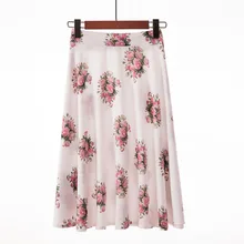 Винтажные цветочные юбки для женщин, элегантная повседневная модная юбка, женская сексуальная юбка с большим подолом Faldas Mujer Moda Jupe Femme
