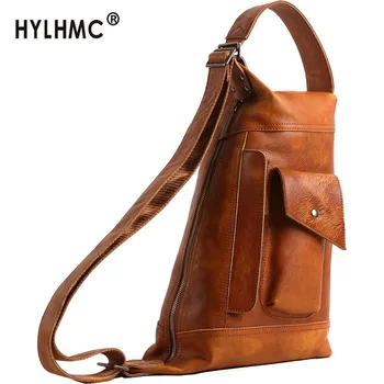 

Cowhide men's bag leather men messenger bag casual handbag shoulder bag multi-function fashiontide brand back pack chest bag new