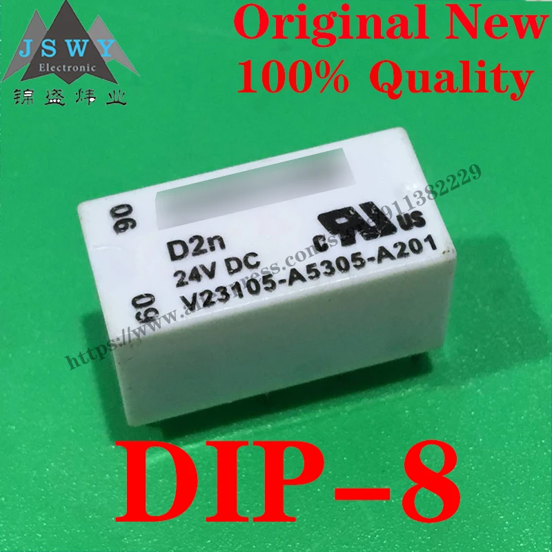 10~100-pcs-v23105-a5305-a201-dip-8-relays-contactors-solenoids-low-signal-relays-pcb-for-module-arduino-free-shipping-d2n-24v-dc