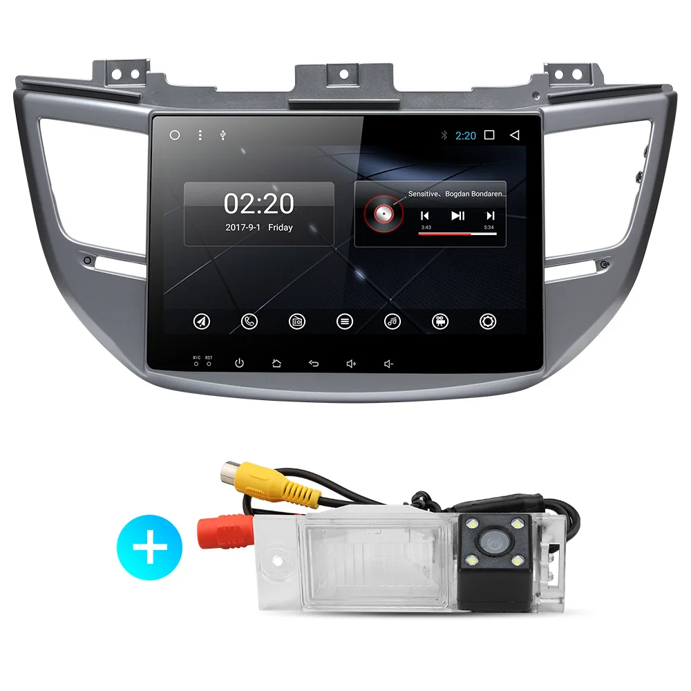 Автомобильный dvd gps плеер для Tucson ix35 автомобильный dvd gps навигатор raido Видео Аудио плеер стерео android 9,0 PX6 - Цвет: with camera