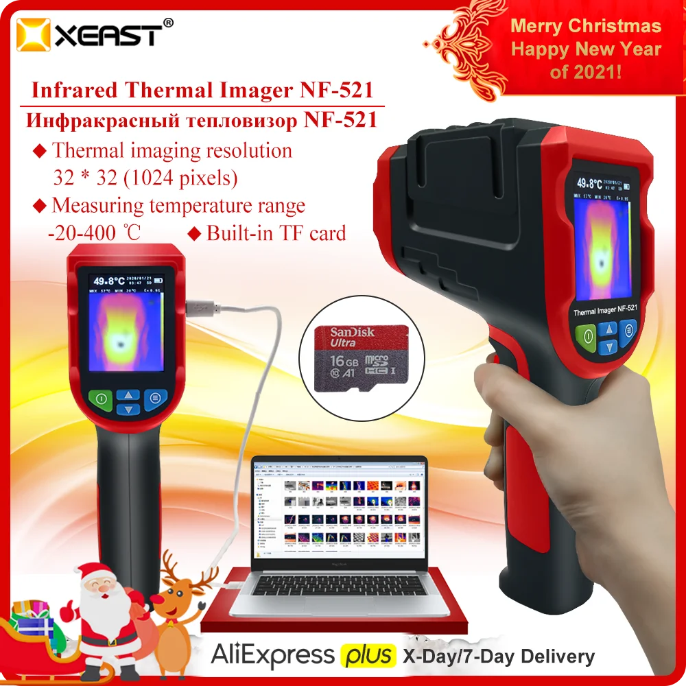 Русская доставка XEAST NF 521 разрешение 1024P Портативный цифровой USB тепловизор 8 Гб| |