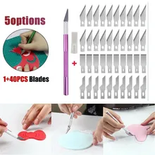 

1pcs Non-Slip Engraving Craft Knives Sharp Carving With 40pcs Blades Set For Mobile Phone Paper Cutting DIY Repair Hand Tools