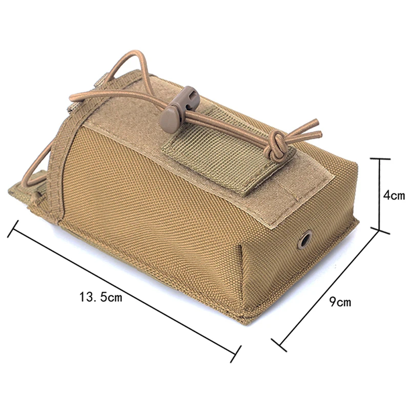 KK Тактический Molle Walkie-talkie Pouch Interphone Storage Bag Открытый Molle Radio Pouch для военного использования Walkie-Talkie Чехол-держатель - Цвет: KK