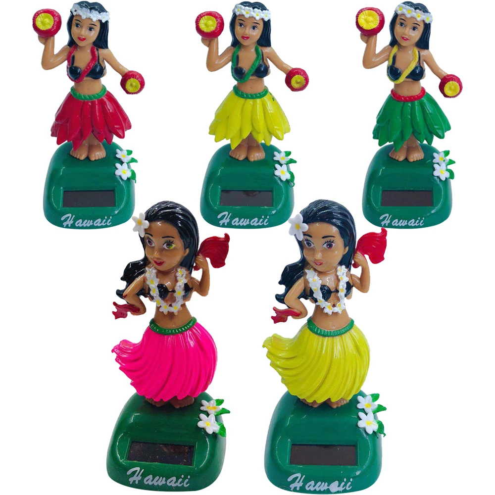 車の装飾車の装飾ダンス人形カーアクセサリー太陽光発電振るヘッドハワイスイングアニメーション女の子車スタイリング Aliexpress Automobiles Motorcycles