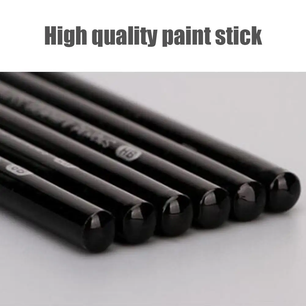 Набор карандашей для рисования, 17,5 см, 6 шт., Безлесные Графитовые карандаши 2H HB 2B 4B 6B 8B для художников, принадлежности для рисования# N