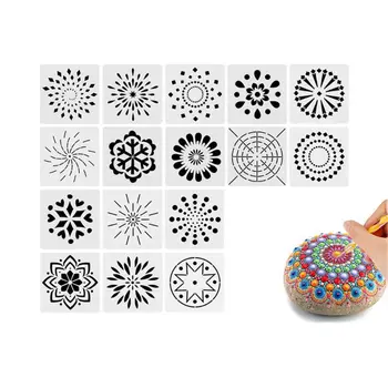 

45pcs Mandala Dotted Tools Set for Painting Rock Stone Drawing Stencil Brush Point Pen Palette