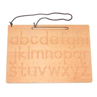 Montessori English Aphabet Uppercase & Lowercase Letters Board Digitals Number 0-9 Writing Training Toys for Students Preschool 2