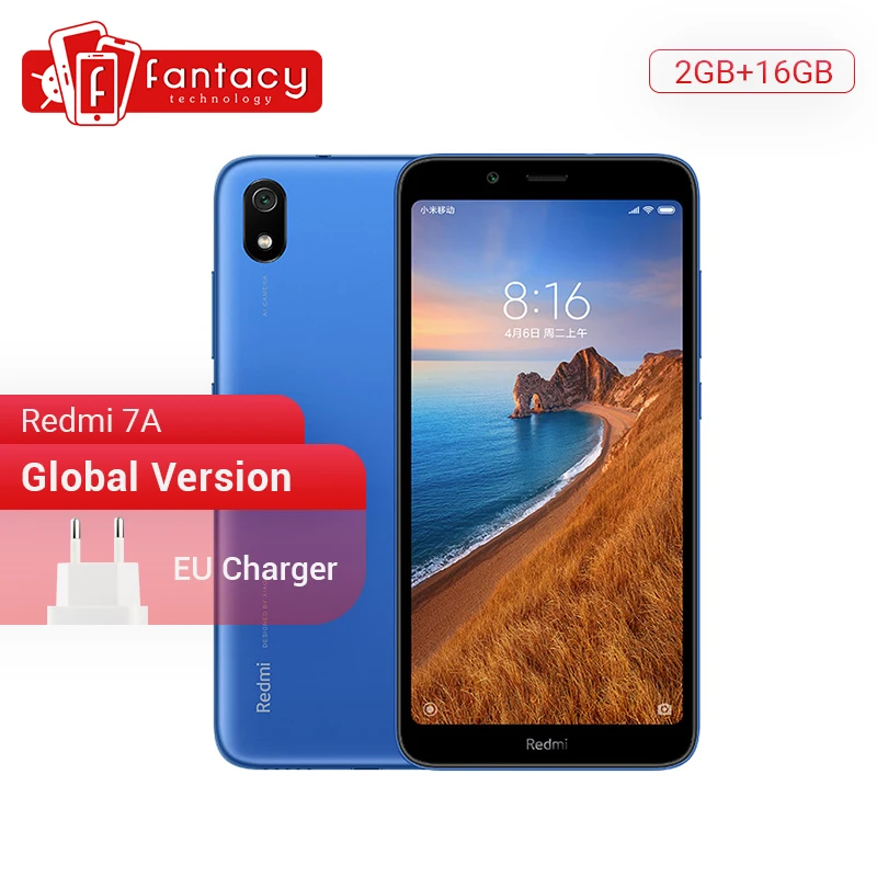 Смартфон Xiaomi Redmi 7A глобальная версия 2 ГБ 16 экран 5 45 дюйма восьмиядерный процессор