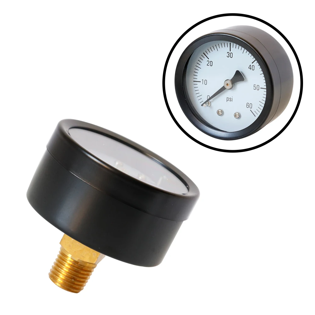0-60 Psi Compressed 2" Dial Pressure Gauge Meter 1/4 Inch NPT Back Mount