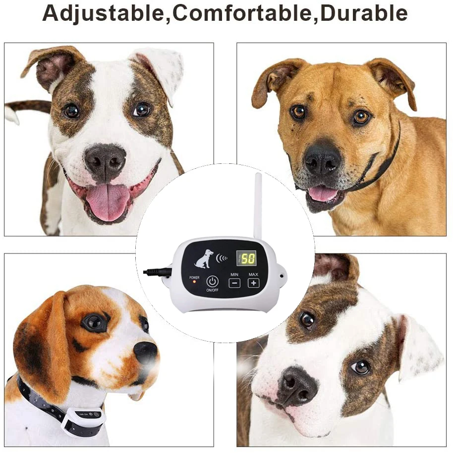 500m Wireless Electric Dog Fence Shock Waterproof Rechargeable training collars 1-100 levels dog supplies