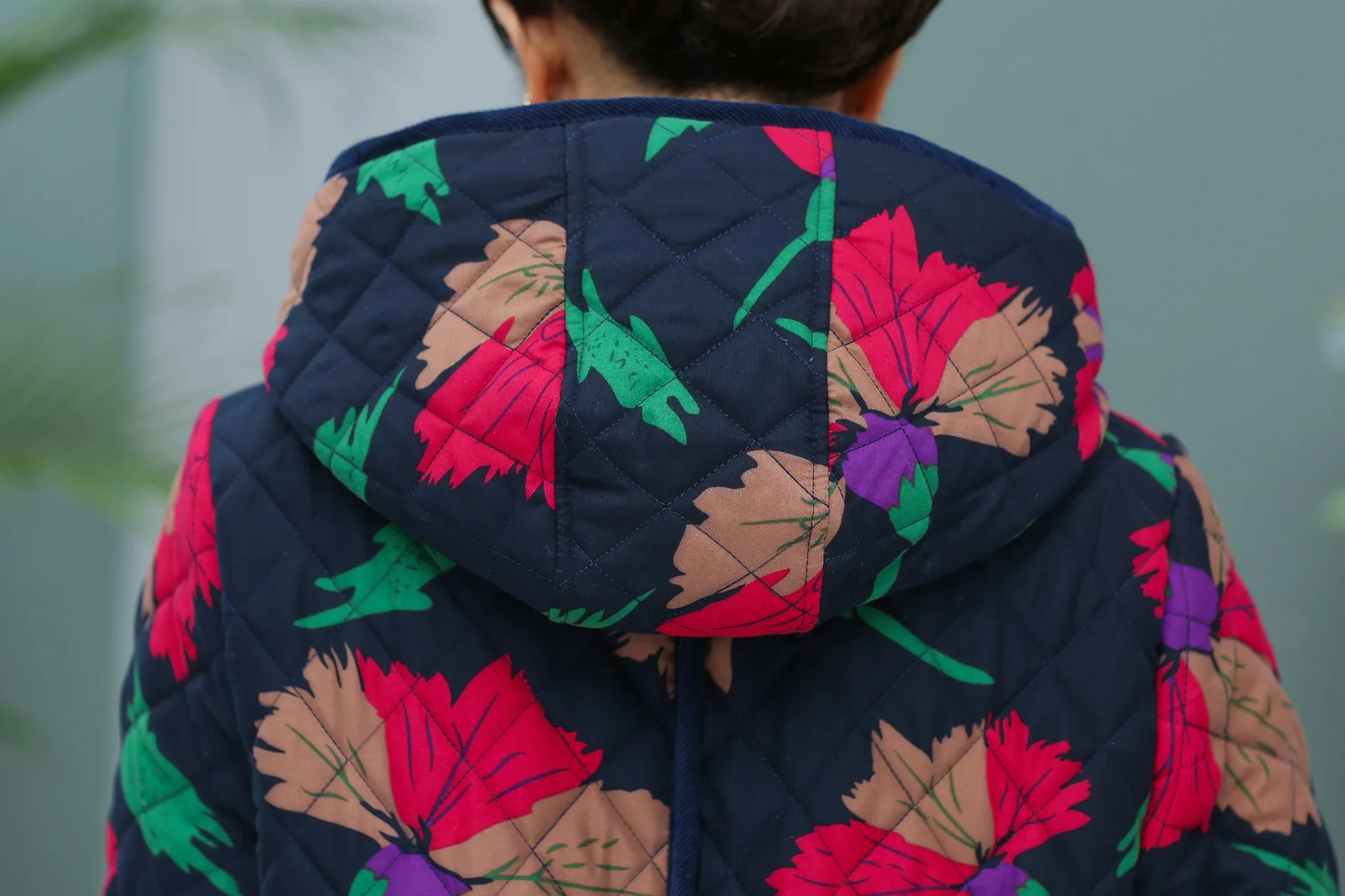 

^ Middle-aged WOMEN'S Cotton-padded Clothes Winter New Style Mid-length plus Velvet Cotton-padded Jacket Middle-aged Women Dress